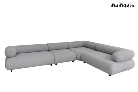 MaMaison sofa narożna ogrodowa ALEXANDER 4 szara (poduszki i pokrowiec w zestawie)