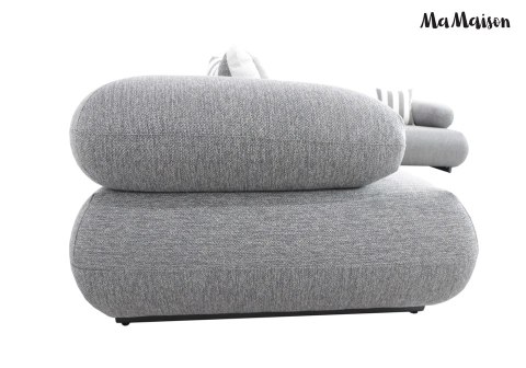 MaMaison sofa narożna ogrodowa ALEXANDER 4 szara (poduszki i pokrowiec w zestawie)
