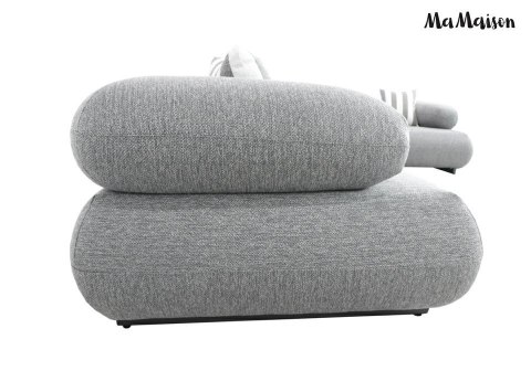 MaMaison sofa narożna ogrodowa ALEXANDER szara (poduszki i pokrowiec w zestawie)