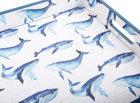 Taca dekoracyjna SHP WHALE niebieska / biała