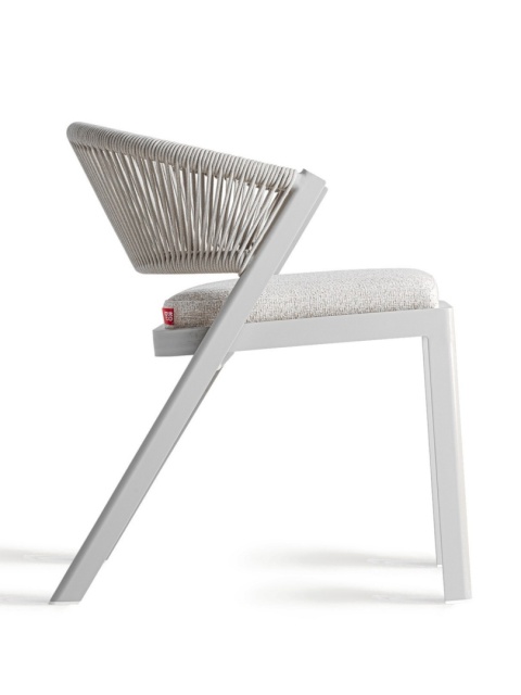 Krzesło ogrodowe TEGNA aluminium polipropylen - szary