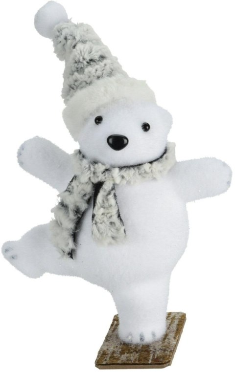 Figurka Miś polarny w szarej czapce Figurka Miś polarny w szarej czapce