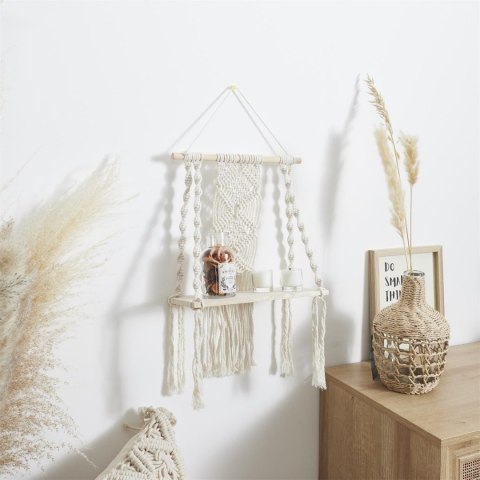 Półka Boho średnia macrama beżowa Półka Boho średnia macrama beżowa