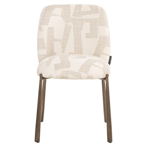 RICHMOND krzesło do jadalni LANA - beige graffic (zestaw 2 szt.)