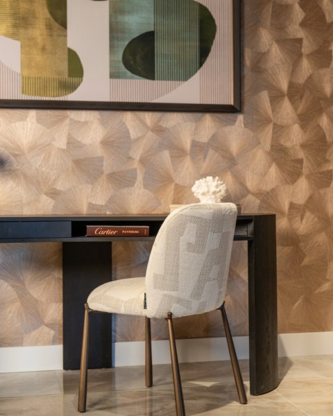 RICHMOND krzesło do jadalni LANA - beige graffic (zestaw 2 szt.)