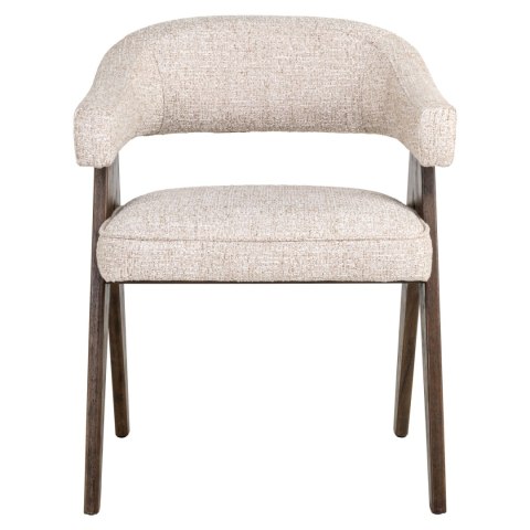 RICHMOND krzesło z podłokietnikami MORI trudnopalne - cream tweed