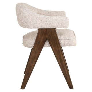 RICHMOND krzesło z podłokietnikami MORI trudnopalne - cream tweed