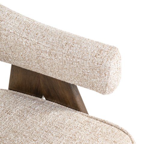 RICHMOND krzesło z podłokietnikami MORI trudnopalne - cream tweed