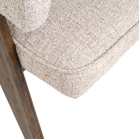 RICHMOND krzesło z podłokietnikami MORI trudnopalne - cream tweed