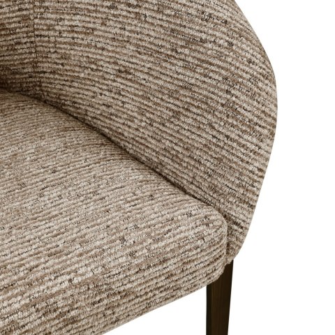 RICHMOND krzesło do jadalni KENZI brązowe - mocca linear trudnopalne