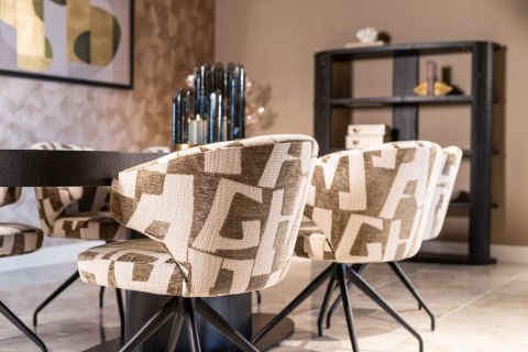 RICHMOND krzesło obrotowe Milly jasnobeżowe - biscotti