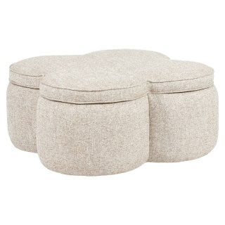 RICHMOND puf i podnóżek Corbeau - beżowy sand tweed