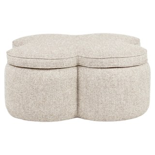 RICHMOND puf i podnóżek Corbeau - beżowy sand tweed