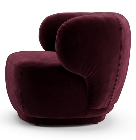 Fotel do salonu Alice - burgundowy velvet
