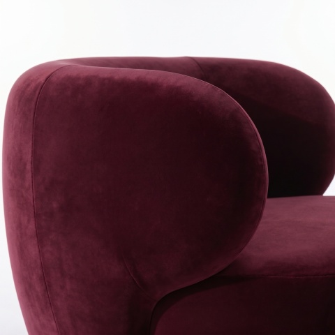 Fotel do salonu Alice - burgundowy velvet
