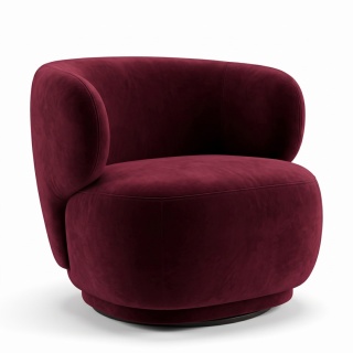 Fotel do salonu Alice - burgundowy velvet