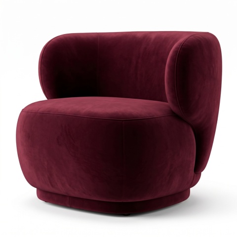 Fotel do salonu Alice - burgundowy velvet