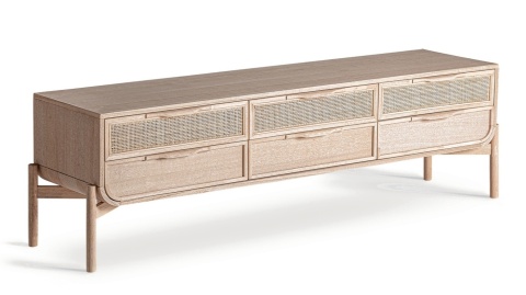 Szafka RTV / Komoda pod telewizor WEURTZ 170 - drewno, rattan