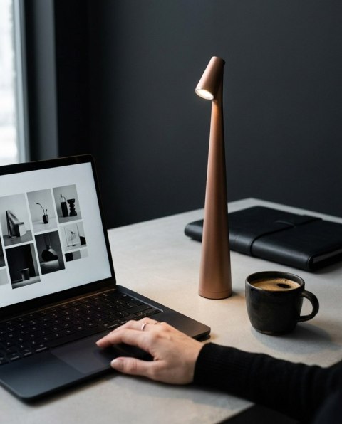 Lampka biurkowa / ogrodowa SHP SLIM brązowa