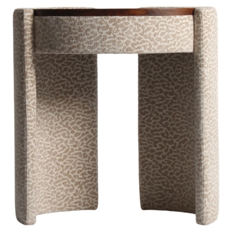 RICHMOND toaletka zamykana ROXENNE z krzesłem - beige leopard