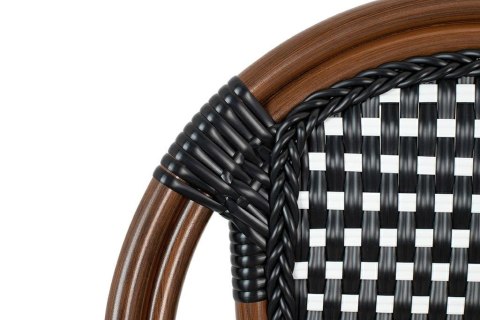 Zestaw 2 krzeseł ogrodowych CAFE PARIS ARM brązowy rattan