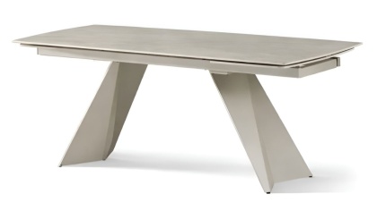 ARMANI stół rozkładany 165-241 cm - spiek trawertyn / kaszmir