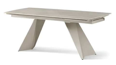 ARMANI stół rozkładany 165-241 cm - spiek trawertyn / kaszmir