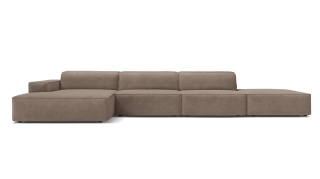 Sofa narożna modułowa Jodie 4-osobowa lewa – cappuccino