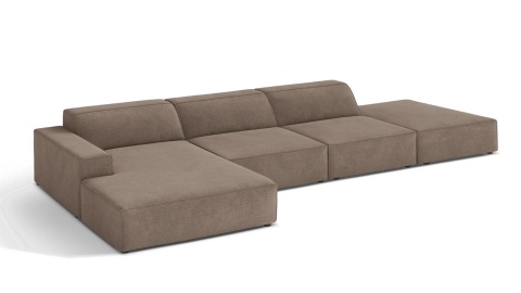 Sofa narożna modułowa Jodie 4-osobowa lewa – cappuccino