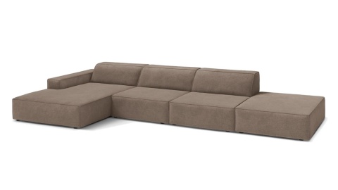 Sofa narożna modułowa Jodie 4-osobowa lewa – cappuccino