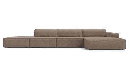 Sofa narożna modułowa Jodie 4-osobowa prawa – cappuccino