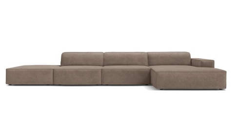 Sofa narożna modułowa Jodie 4-osobowa prawa – cappuccino