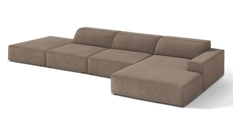 Sofa narożna modułowa Jodie 4-osobowa prawa – cappuccino