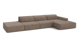 Sofa narożna modułowa Jodie 4-osobowa prawa – cappuccino