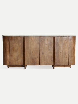 Komoda DREUX 175 - naturalny marmur / drewno mango