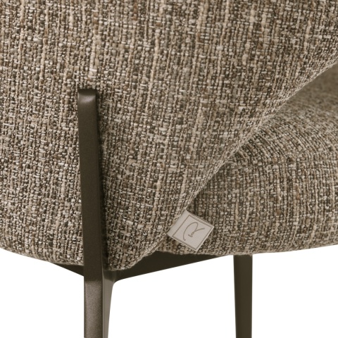 RICHMOND krzesło do jadalni KENZI brązowe - brown tweed