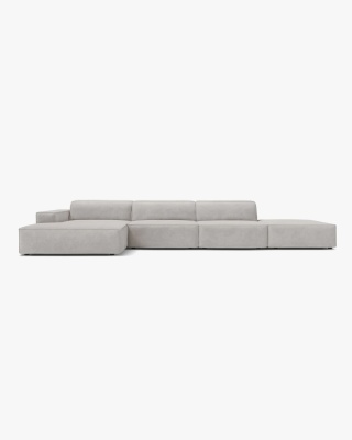 Sofa narożna modułowa Jodie 4-osobowa lewa – jasny szary