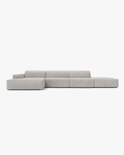 Sofa narożna modułowa Jodie 4-osobowa lewa – jasny szary
