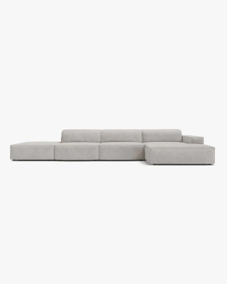 Sofa narożna modułowa Jodie 4-osobowa prawa – jasny szary