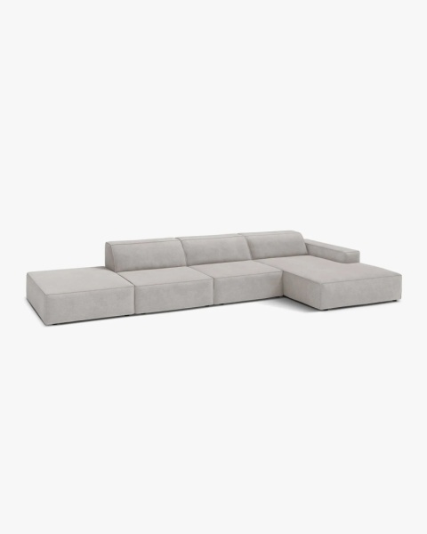 Sofa narożna modułowa Jodie 4-osobowa prawa – jasny szary