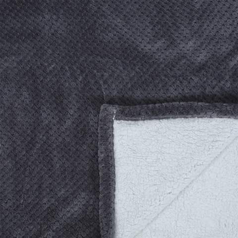 Koc Sherpa szary 180x220cm gruby pikowany Koc Sherpa szary 180x220cm gruby pikowany