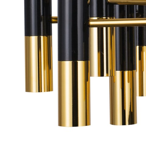 Lampa wisząca GOLDEN PIPE-13 czarno złota 60 cm