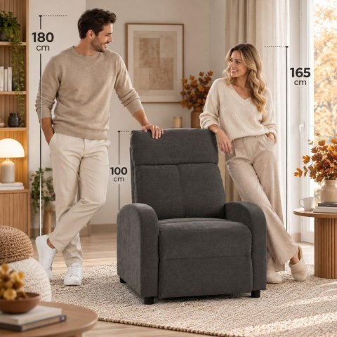 Fotel RELAX PREMIUM ciemny szary