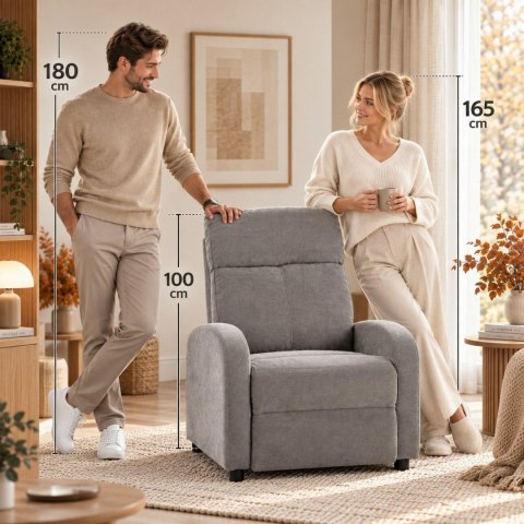 Fotel RELAX PREMIUM jasny szary