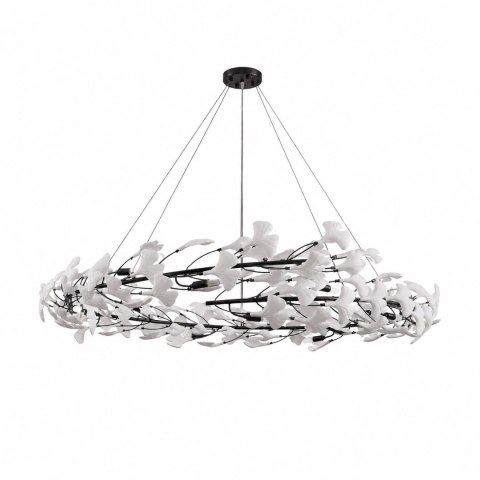 Lampa wisząca BOTANIKA 150 cm - czarna, G9, regulowana, designerska
