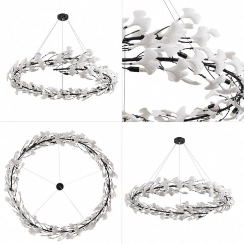 Lampa wisząca BOTANIKA 150 cm - czarna, G9, regulowana, designerska