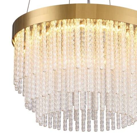Lampa wisząca GLORIA LED kryształowa złota 40 cm