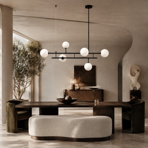 Lampa wisząca MODERNO DUO czarna 100 cm