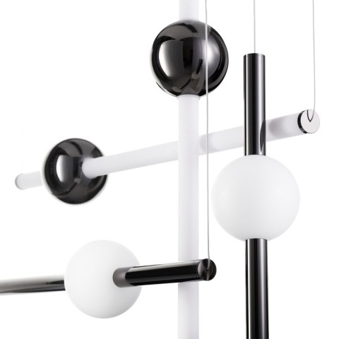 Lampa wisząca O-LINE L-4 LED czarny tytanowy połysk do jadalni