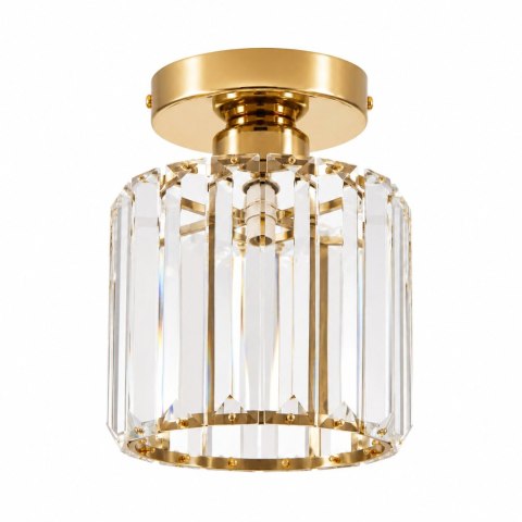 Plafon CARO złoty połysk - elegancka lampa sufitowa z kryształkami 12,5 cm